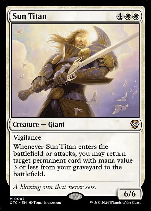 Sun Titan, carta Magic di tipo Creature — Giant illustrata da Todd Lockwood