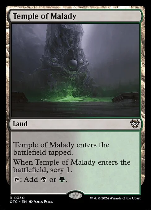 Temple of Malady, carta Magic di tipo Land illustrata da James Paick