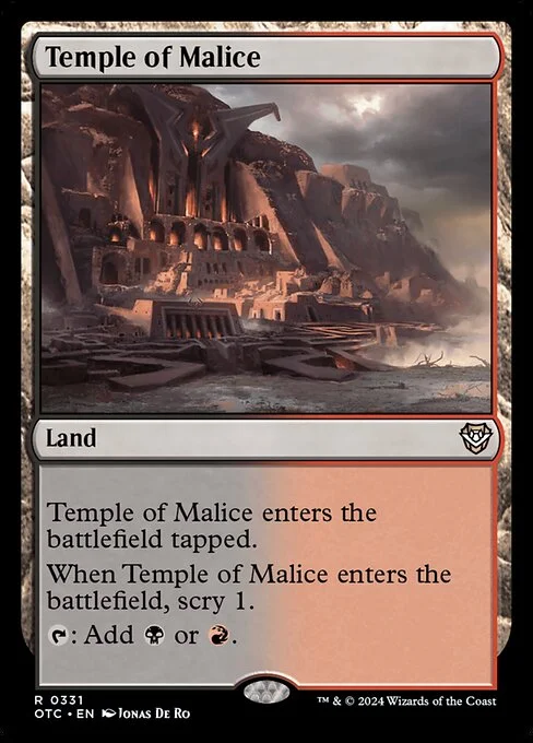 Temple of Malice, carta Magic di tipo Land illustrata da Jonas De Ro
