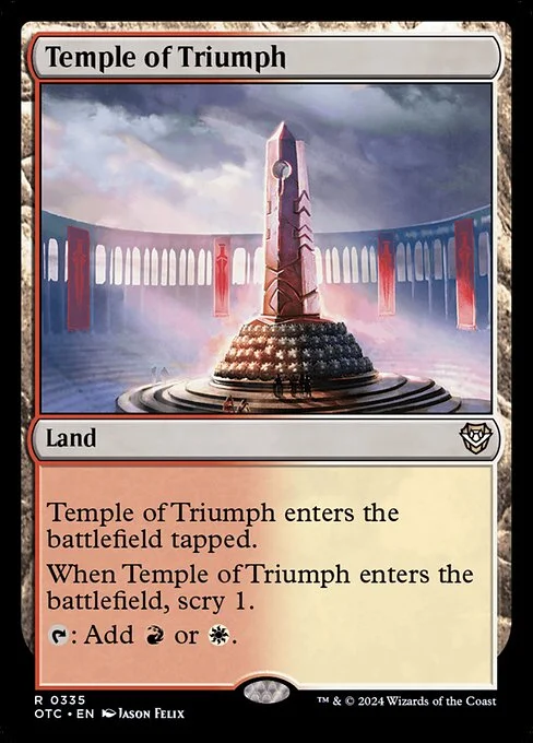 Temple of Triumph, carta Magic di tipo Land illustrata da Jason Felix