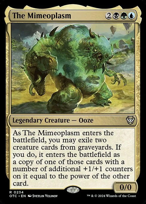 The Mimeoplasm, carta Magic di tipo Legendary Creature — Ooze illustrata da Svetlin Velinov