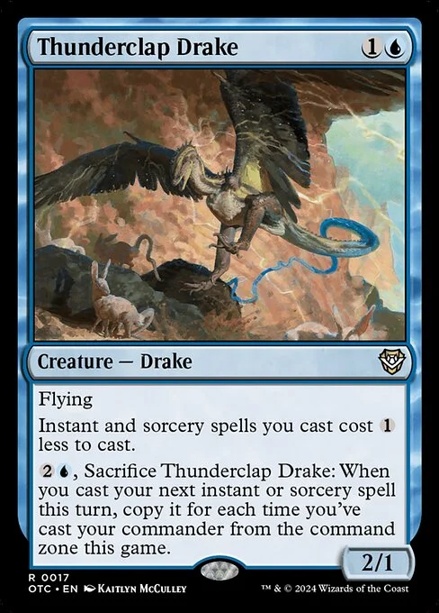 Thunderclap Drake, carta Magic di tipo Creature — Drake illustrata da Kaitlyn McCulley