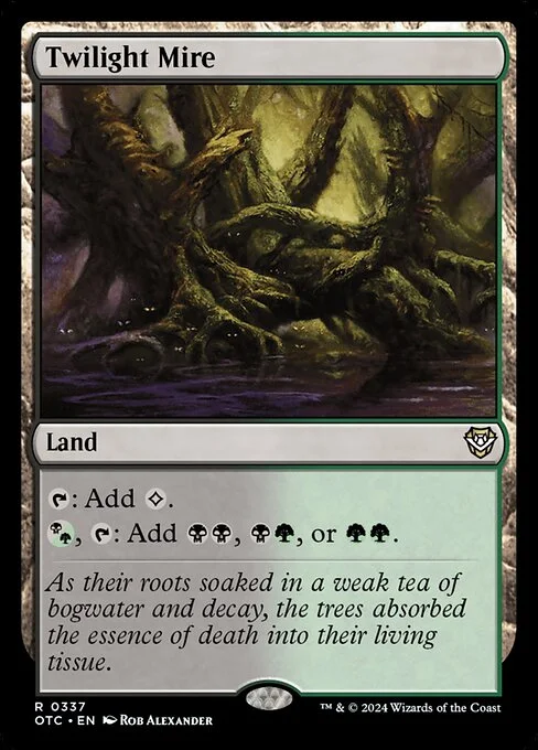 Twilight Mire, carta Magic di tipo Land illustrata da Rob Alexander