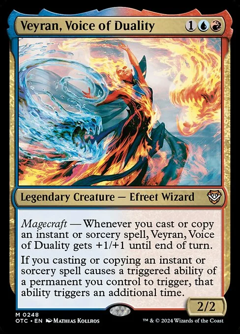 Veyran, Voice of Duality, carta Magic di tipo Legendary Creature — Efreet Wizard illustrata da Mathias Kollros