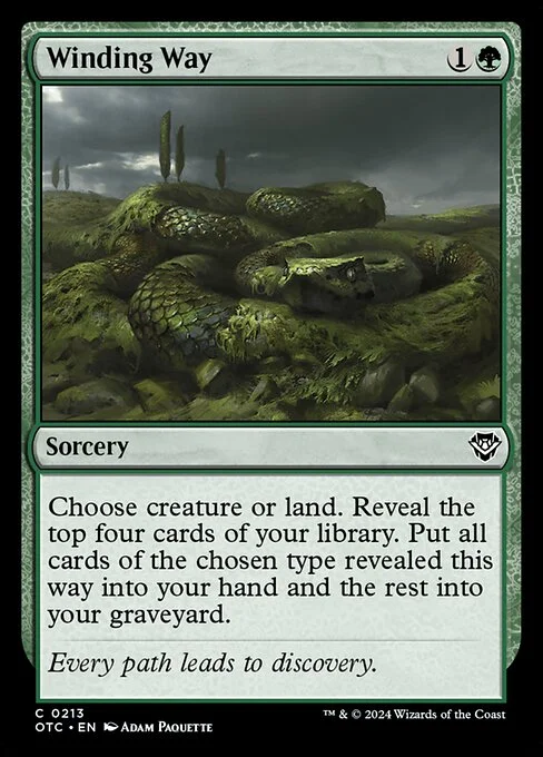 Winding Way, carta Magic di tipo Sorcery illustrata da Adam Paquette