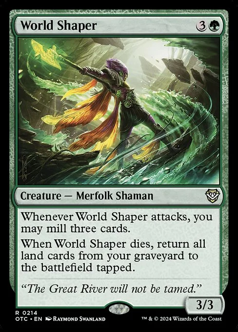 World Shaper, carta Magic di tipo Creature — Merfolk Shaman illustrata da Raymond Swanland