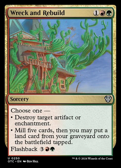 Wreck and Rebuild, carta Magic di tipo Sorcery illustrata da Ben Hill