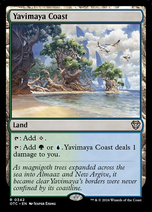 Yavimaya Coast, carta Magic di tipo Land illustrata da Jesper Ejsing