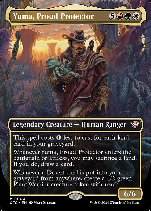 Yuma, Proud Protector, carta Magic di tipo Legendary Creature — Human Ranger illustrata da Matt Stewart