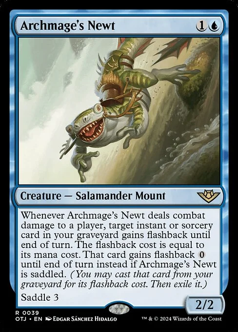 Archmage's Newt, carta Magic di tipo Creature — Salamander Mount illustrata da Edgar Sánchez Hidalgo