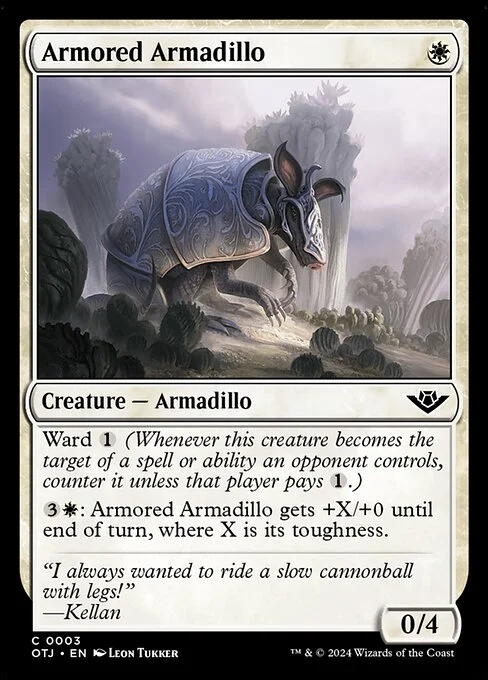 Armored Armadillo, carta Magic di tipo Creature — Armadillo illustrata da Leon Tukker