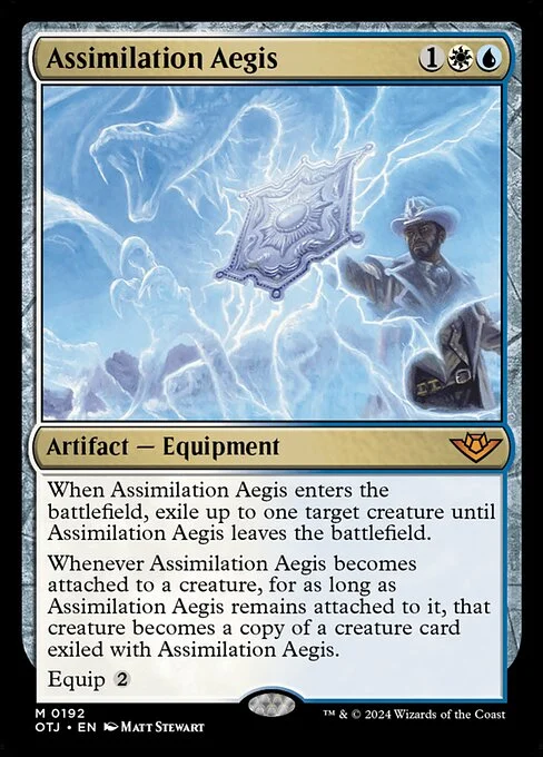 Assimilation Aegis, carta Magic di tipo Artifact — Equipment illustrata da Matt Stewart