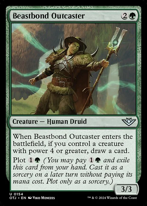 Beastbond Outcaster, carta Magic di tipo Creature — Human Druid illustrata da Viko Menezes