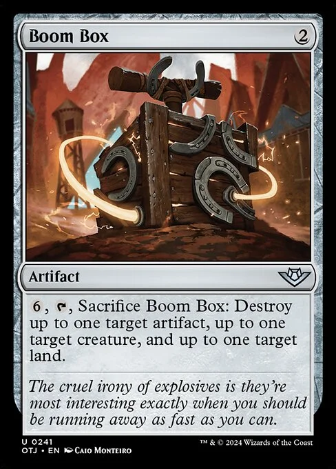 Boom Box, carta Magic di tipo Artifact illustrata da Caio Monteiro