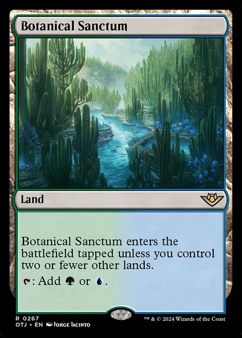 Botanical Sanctum, carta Magic di tipo Land illustrata da Jorge Jacinto