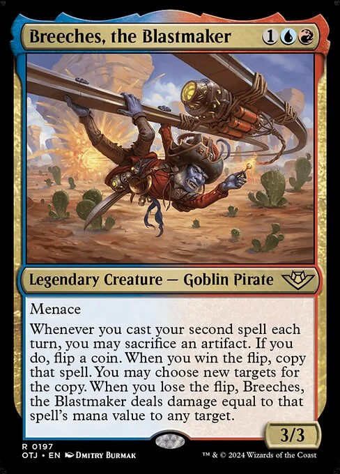 Breeches, the Blastmaker, carta Magic di tipo Legendary Creature — Goblin Pirate illustrata da Dmitry Burmak
