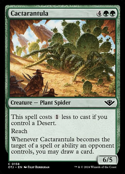 Cactarantula, carta Magic di tipo Creature — Plant Spider illustrata da Filip Burburan