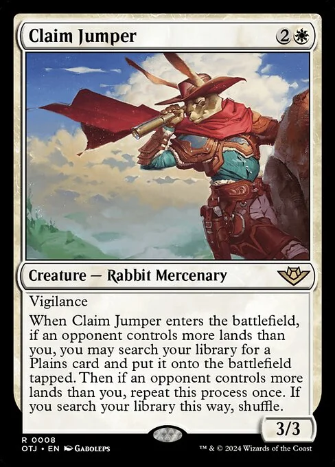 Claim Jumper, carta Magic di tipo Creature — Rabbit Mercenary illustrata da Gaboleps
