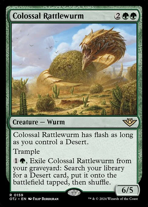 Colossal Rattlewurm, carta Magic di tipo Creature — Wurm illustrata da Filip Burburan