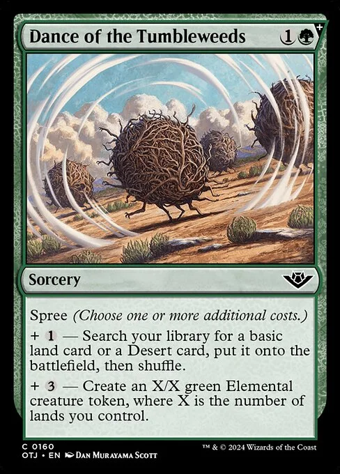 Dance of the Tumbleweeds, carta Magic di tipo Sorcery illustrata da Dan Murayama Scott