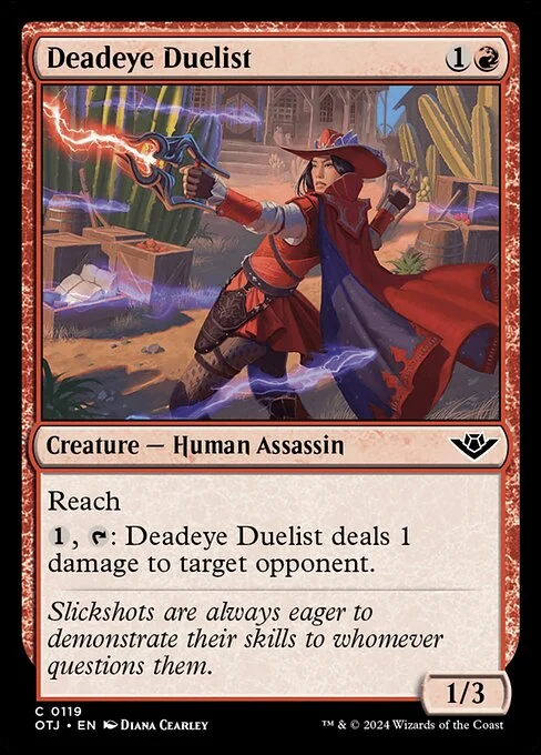 Deadeye Duelist, carta Magic di tipo Creature — Human Assassin illustrata da Diana Cearley