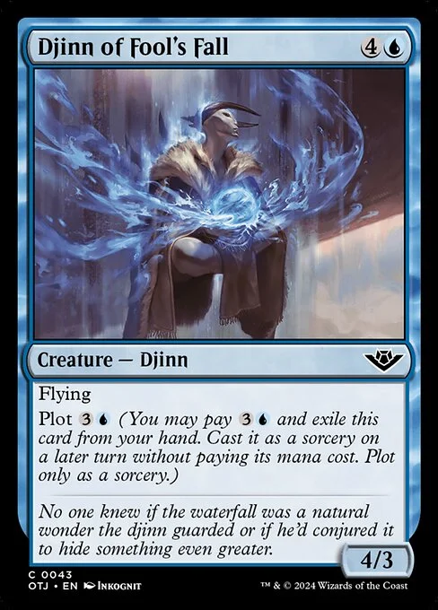 Djinn of Fool's Fall, carta Magic di tipo Creature — Djinn illustrata da Inkognit