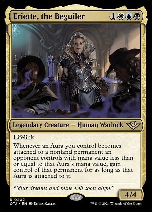 Eriette, the Beguiler, carta Magic di tipo Legendary Creature — Human Warlock illustrata da Chris Rallis