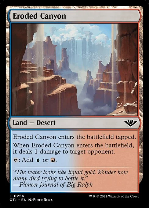 Eroded Canyon, carta Magic di tipo Land — Desert illustrata da Piotr Dura