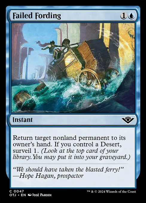 Failed Fording, carta Magic di tipo Instant illustrata da José Parodi