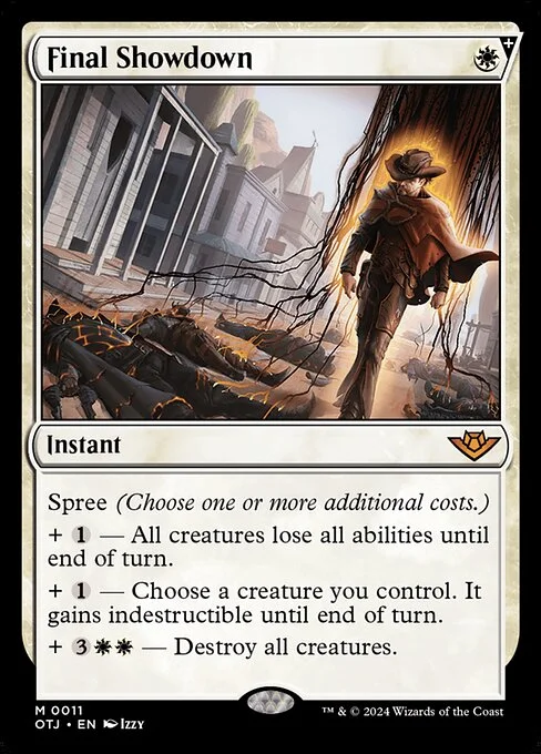 Final Showdown, carta Magic di tipo Instant illustrata da Izzy
