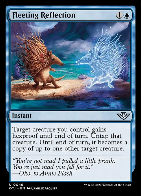 Fleeting Reflection, carta Magic di tipo Instant illustrata da Camille Alquier