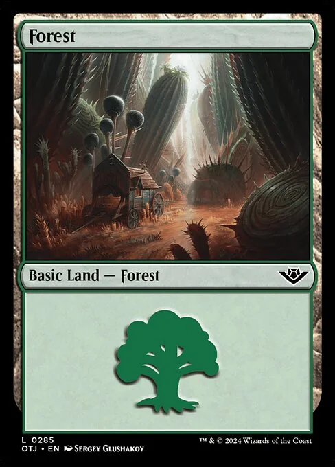 Forest, carta Magic di tipo Basic Land — Forest illustrata da Sergey Glushakov
