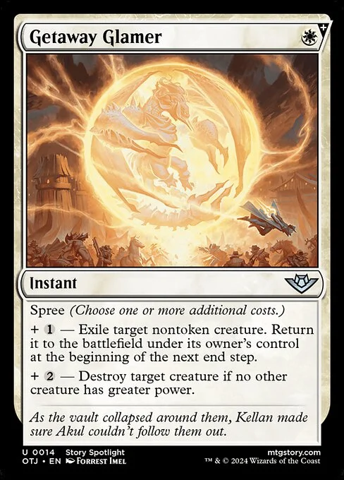 Getaway Glamer, carta Magic di tipo Instant illustrata da Forrest Imel