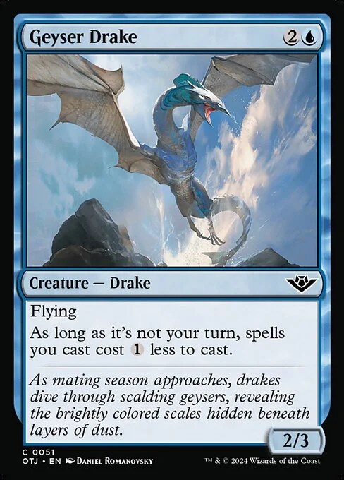 Geyser Drake, carta Magic di tipo Creature — Drake illustrata da Daniel Romanovsky