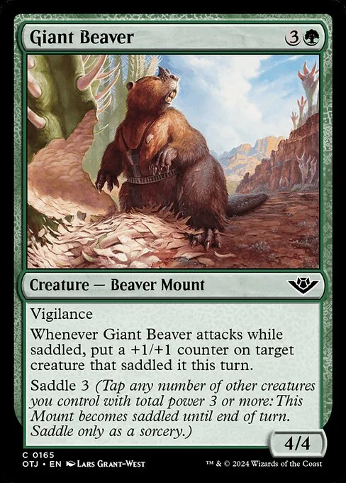 Giant Beaver, carta Magic di tipo Creature — Beaver Mount illustrata da Lars Grant-West