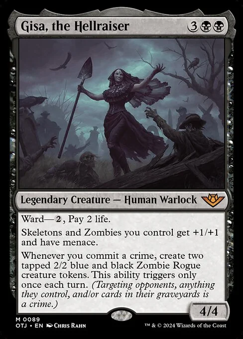Gisa, the Hellraiser, carta Magic di tipo Legendary Creature — Human Warlock illustrata da Chris Rahn
