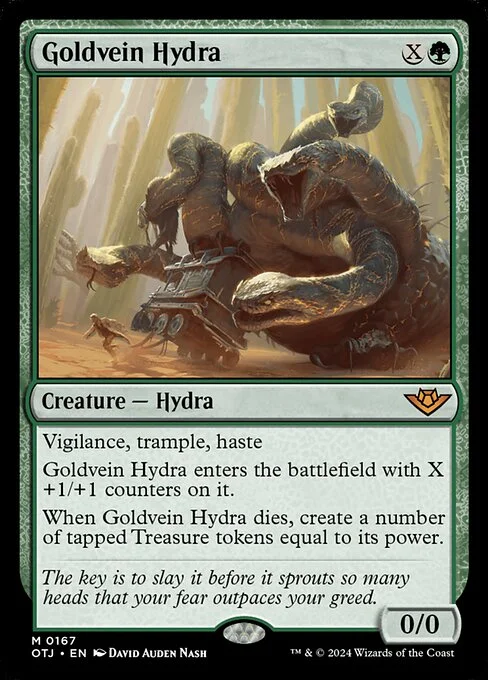 Goldvein Hydra, carta Magic di tipo Creature — Hydra illustrata da David Auden Nash