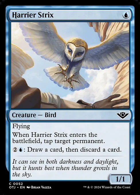 Harrier Strix, carta Magic di tipo Creature — Bird illustrata da Brian Valeza