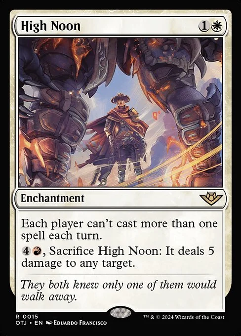High Noon, carta Magic di tipo Enchantment illustrata da Eduardo Francisco