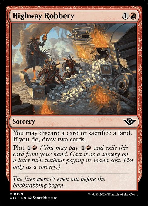 Highway Robbery, carta Magic di tipo Sorcery illustrata da Scott Murphy