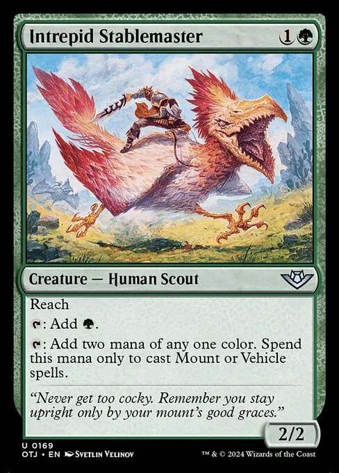 Intrepid Stablemaster, carta Magic di tipo Creature — Human Scout illustrata da Svetlin Velinov