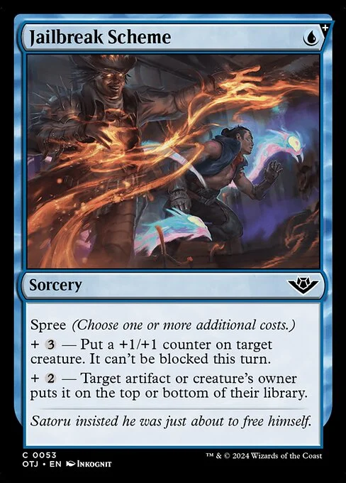 Jailbreak Scheme, carta Magic di tipo Sorcery illustrata da Inkognit