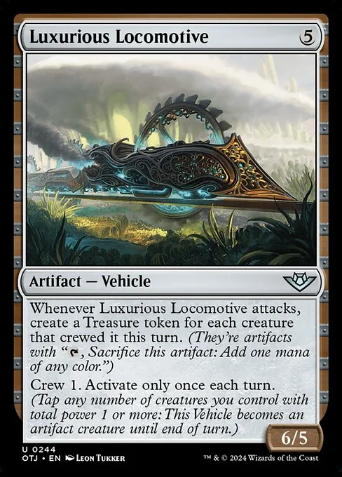 Luxurious Locomotive, carta Magic di tipo Artifact — Vehicle illustrata da Leon Tukker