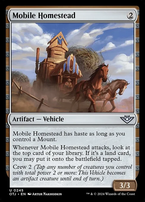 Mobile Homestead, carta Magic di tipo Artifact — Vehicle illustrata da Artur Nakhodkin