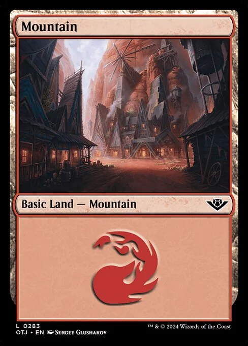Mountain, carta Magic di tipo Basic Land — Mountain illustrata da Sergey Glushakov