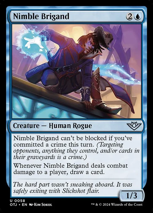 Nimble Brigand, carta Magic di tipo Creature — Human Rogue illustrata da Kim Sokol