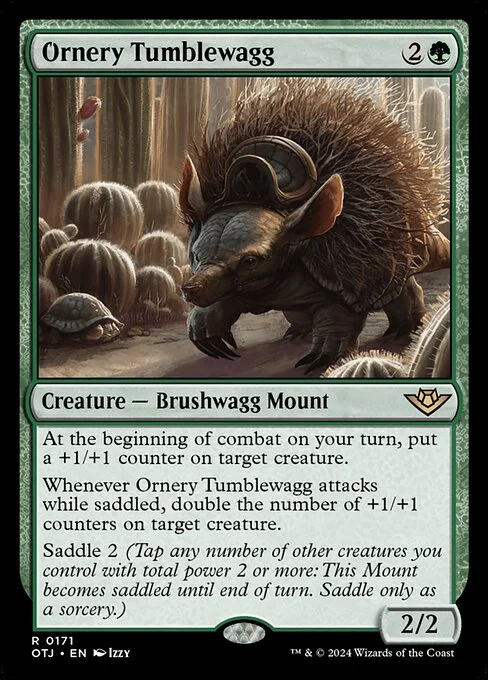 Ornery Tumblewagg, carta Magic di tipo Creature — Brushwagg Mount illustrata da Izzy
