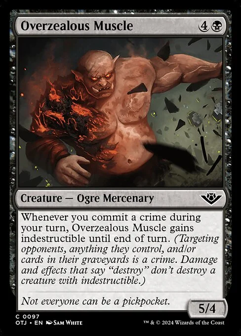 Overzealous Muscle, carta Magic di tipo Creature — Ogre Mercenary illustrata da Sam White