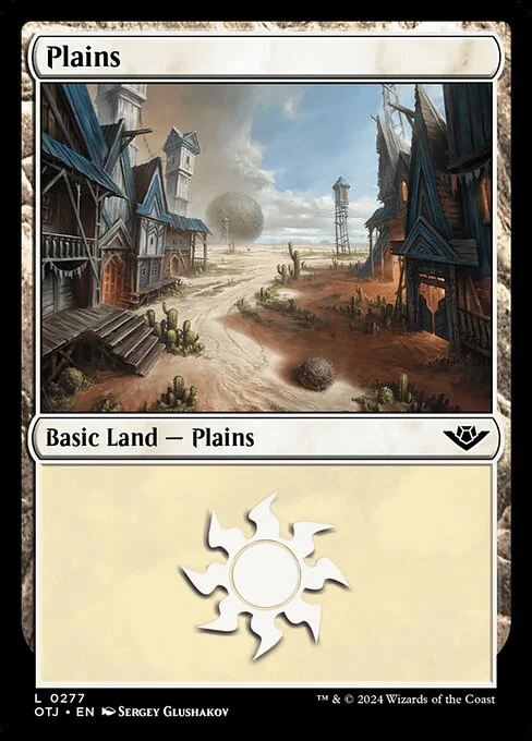 Plains, carta Magic di tipo Basic Land — Plains illustrata da Sergey Glushakov
