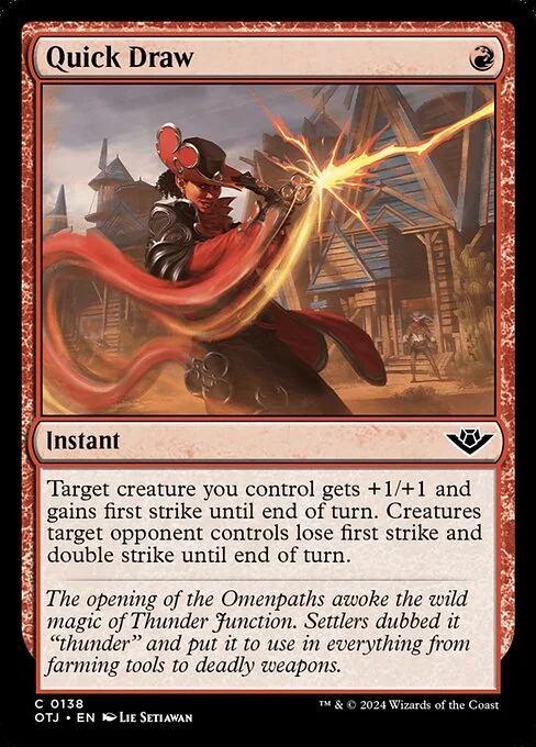 Quick Draw, carta Magic di tipo Instant illustrata da Lie Setiawan